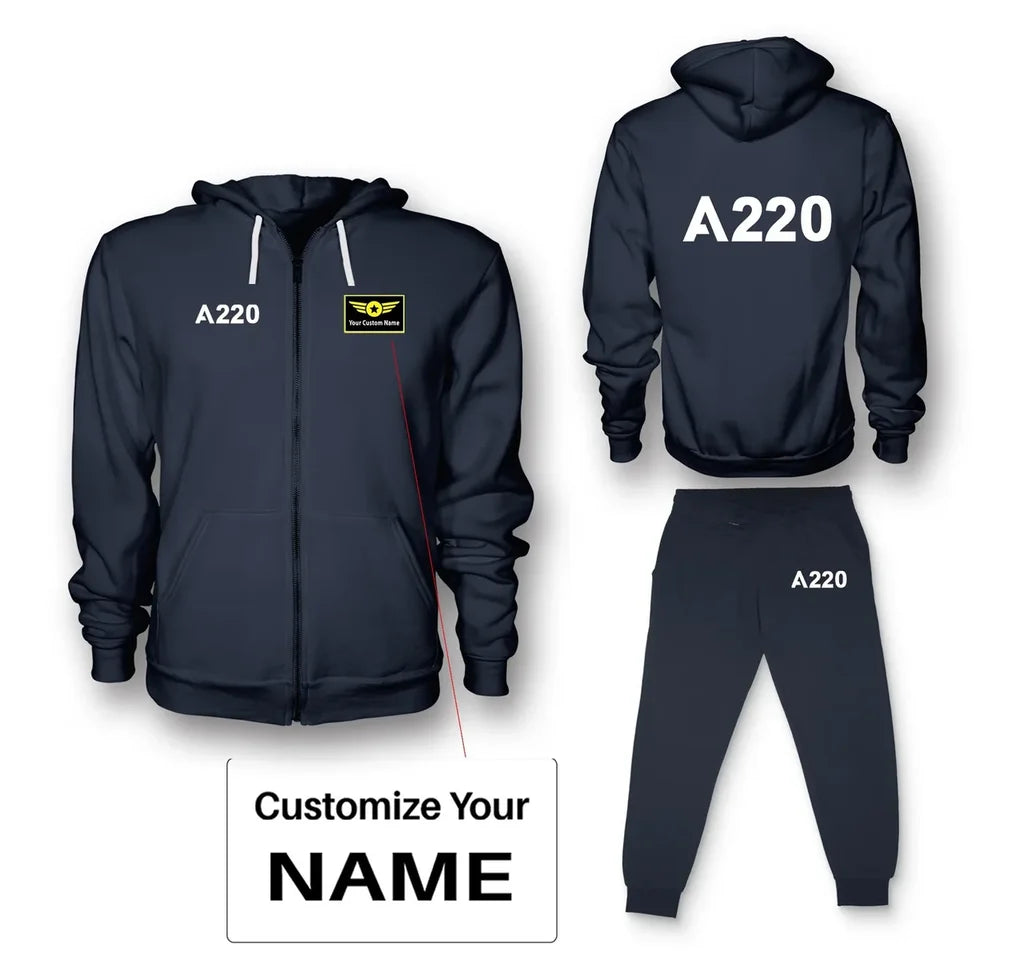 Customisable Airbus A220 Hoodie - view 5