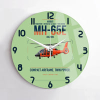 Thumbnail for Airbus MH-65E Dolphin design on light green no frame wall clock