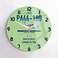 Thumbnail for Piper PA-44-180 Seminole design on light green no frame wall clock