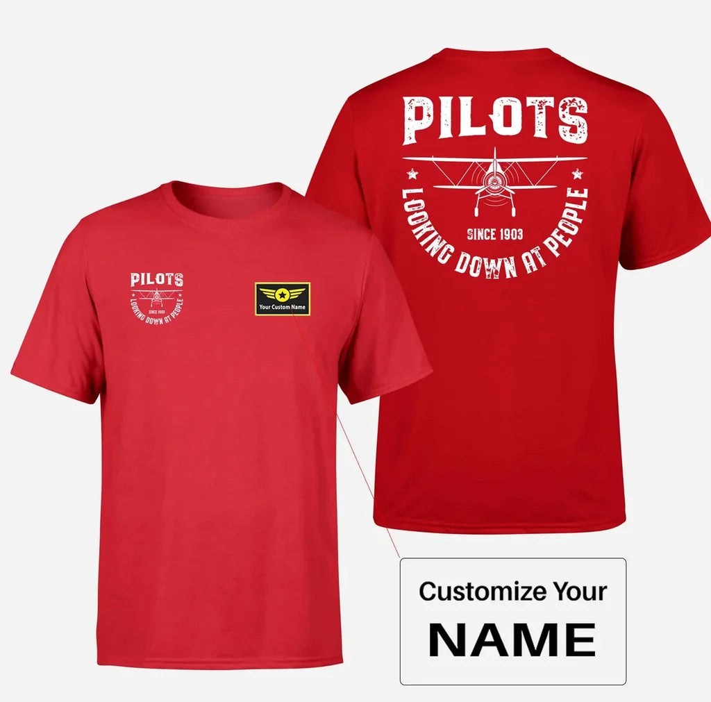 Customisable Pilots Looking Down at People T-Shirt - view 5
