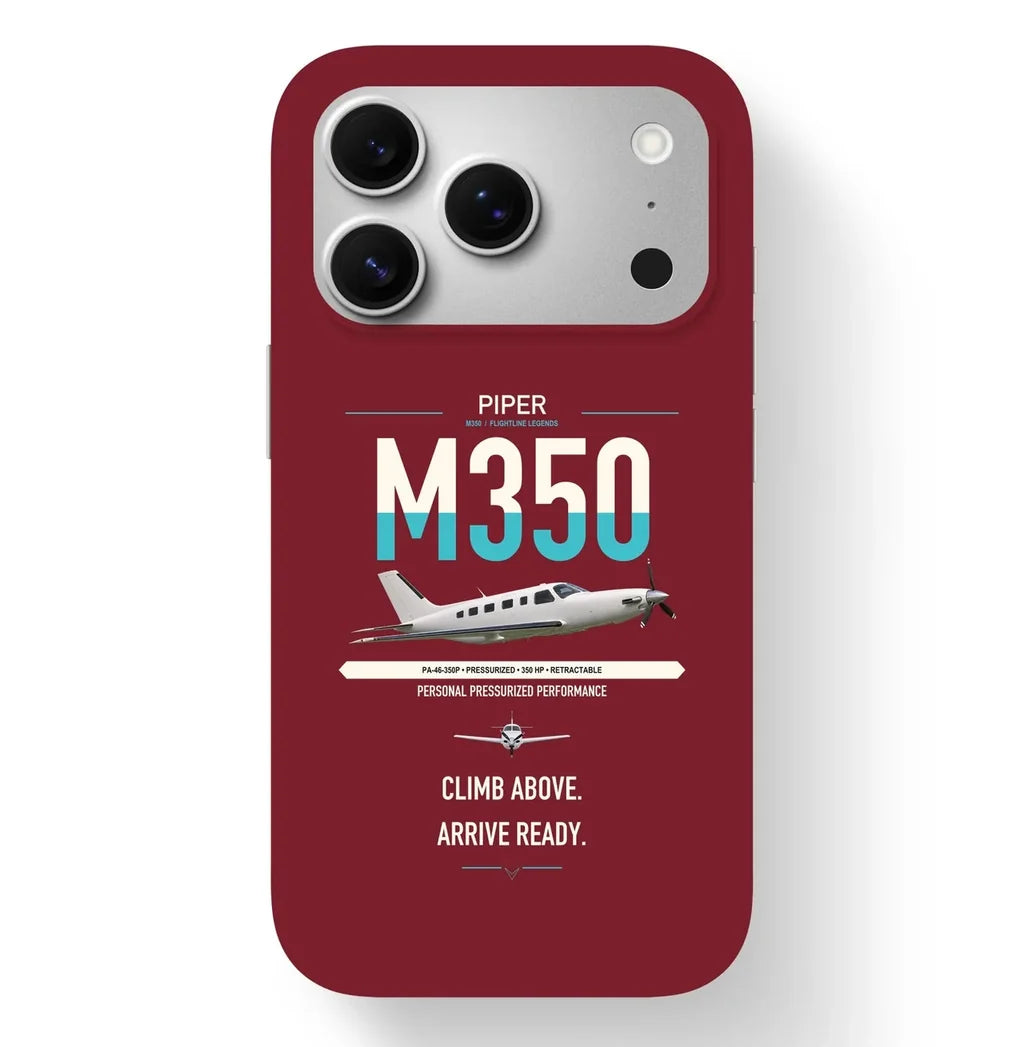 Piper M350 design on dark red magsafe iphone case, for iPhone 17 Pro