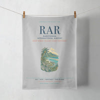 Thumbnail for Rarotonga International Airport (RAR) design on light gray towel