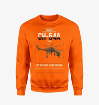 Thumbnail for Sikorsky CH-54A Tarhe design on orange sweatshirt