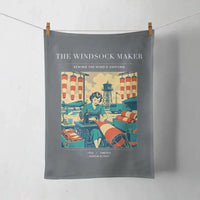Thumbnail for VINTAGE G4429 - The Windsock Maker - Designed Towels design on gray