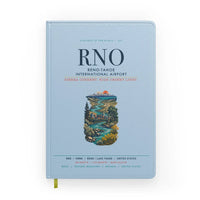 Thumbnail for Reno-Tahoe International Airport (RNO) design on light blue notebook