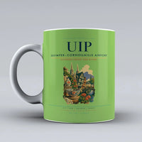 Thumbnail for Quimper–Cornouaille Airport (UIP) airport code design on light green ceramic mug