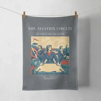 Thumbnail for VINTAGE G4164 - The Aviatrix Circuit - Designed Towels design on gray