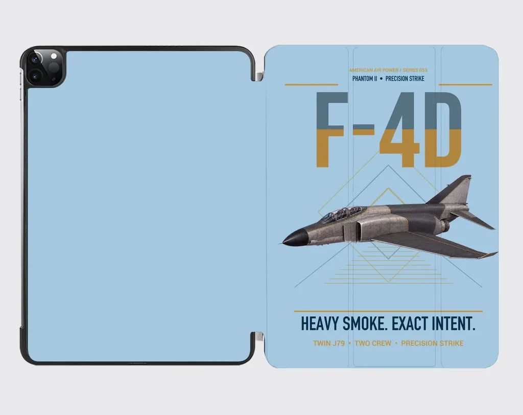 F-4D Phantom II design on light blue ipad tablet case
