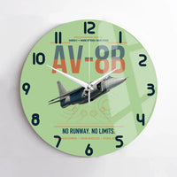 Thumbnail for AV-8B Harrier II design on light green no frame wall clock