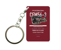 Thumbnail for CFM56-3 Key Chain design on dark red key chain