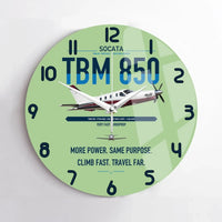 Thumbnail for Socata TBM 850 design on light green no frame wall clock