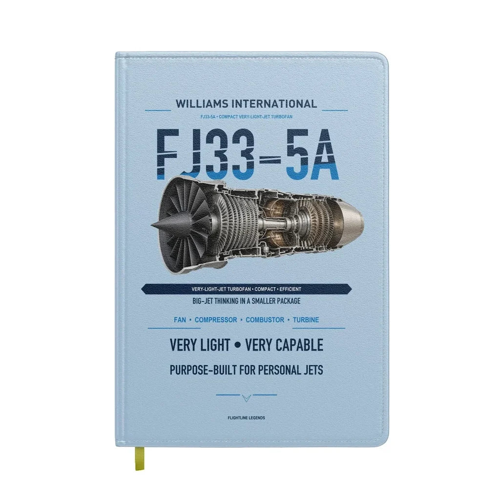 FJ33-5A design on light blue notebook