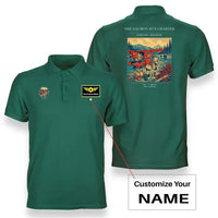 Thumbnail for VINTAGE G4289 - The Salmon Run Charter - Double-Side Polo T-Shirt design on green+name