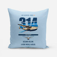 Thumbnail for Boeing 314 Clipper design on light blue pillow