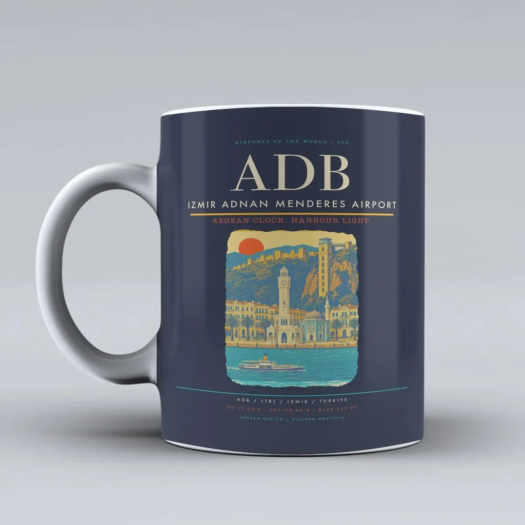 Izmir Adnan Menderes Airport ADB Mug - Dark Blue