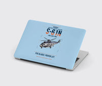 Thumbnail for Sikorsky S-61N design on light blue MacBook case