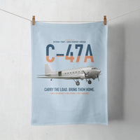 Thumbnail for C-47A Skytrain design on light blue towel