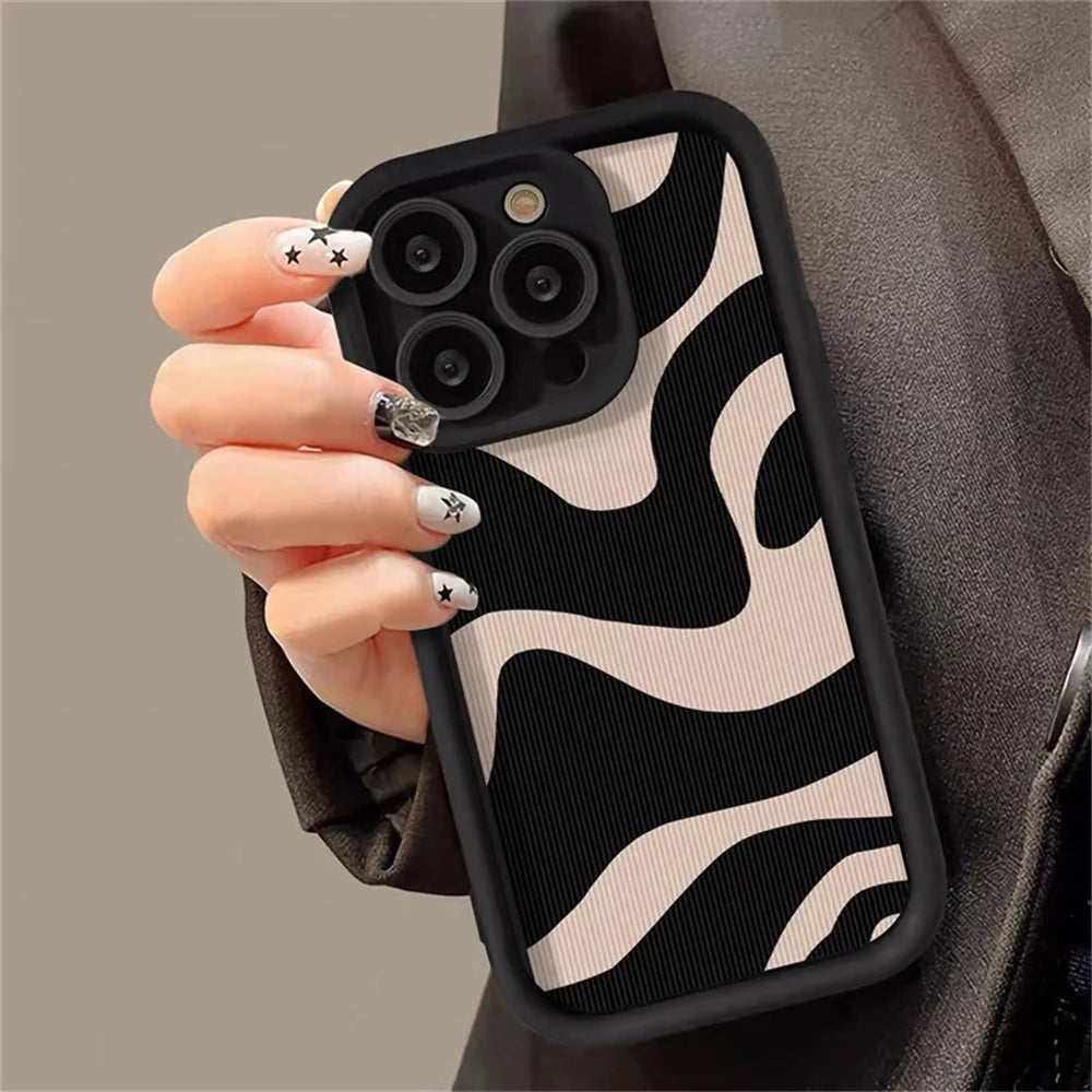 Zebra Stripe Check Protective iPhone Case - view 6