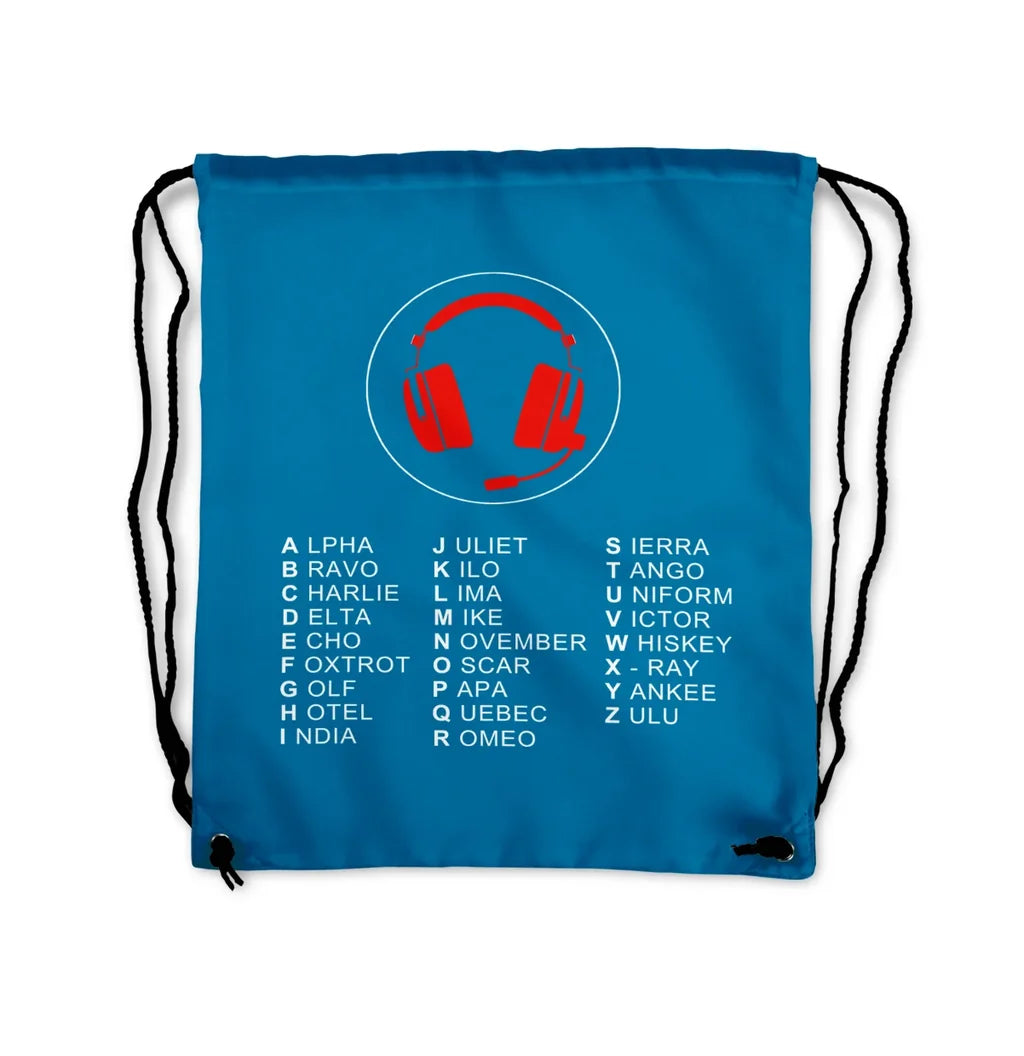 Aviation Alphabet Drawstring Bag - view 5