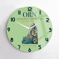 Thumbnail for Ahmed Ben Bella Airport (ORN) design on light green no frame wall clock