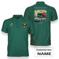Thumbnail for VINTAGE G4460 - The Delta Wing Debut - Double-Side Polo T-Shirt design on green+name