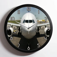 Thumbnail for Face to Face with an Huge Airbus aviation design on premium wood and metal wall clock.