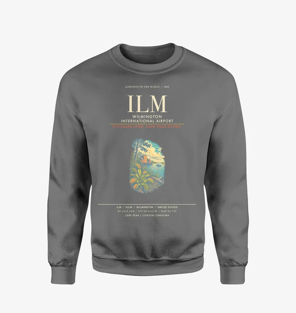 Wilmington International Airport ILM Sweatshirt - Gray