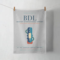 Thumbnail for Bradley International Airport (BDL) design on light gray towel
