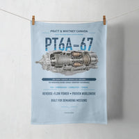 Thumbnail for PT6A-67 design on light blue towel
