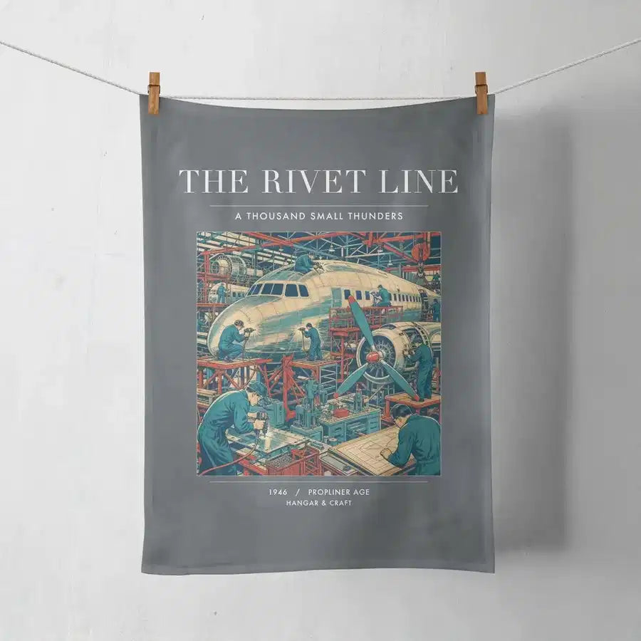 VINTAGE G4170 - The Rivet Line - Designed Towels design on gray