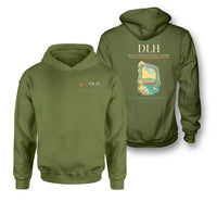 Thumbnail for Duluth International Airport (DLH) design on green army double-side hoodie
