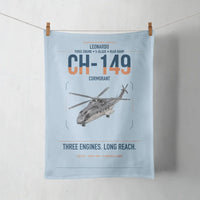 Thumbnail for Leonardo CH-149 Cormorant design on light blue towel