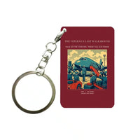 Thumbnail for VINTAGE G4453 - The Veteran's Last Walkaround - Designed Key Chain design on darkred