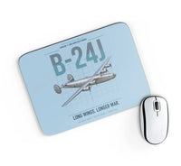 Thumbnail for B-24J Liberator design on light blue rectangle mouse pad