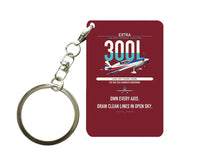 Thumbnail for Extra 300L design on dark red designed key chain, double-side print