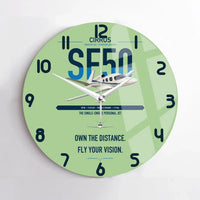 Thumbnail for Cirrus Vision Jet G2+ design on light green no frame wall clock