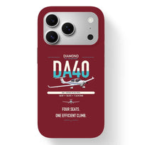 Thumbnail for Diamond DA40 design on dark red magsafe iphone case, for iPhone 17 Pro