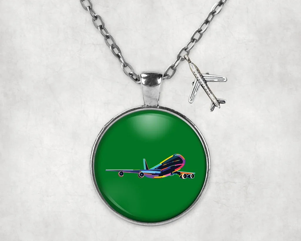 Multicolor Airplane Necklace - view 5