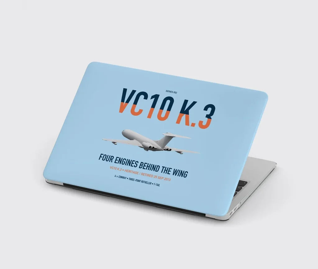 Vickers VC10 K.3 design on light blue MacBook case