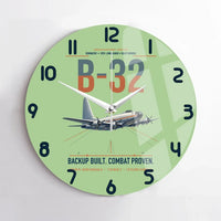 Thumbnail for B-32 Dominator design on light green no frame wall clock