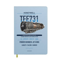 Thumbnail for TFE731 design on light blue notebook