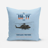 Thumbnail for Bell UH-1Y Venom design on light blue pillow