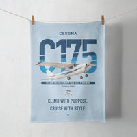 Thumbnail for Cessna 175 Skylark design on light blue towel