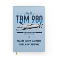 Thumbnail for Daher TBM 980 design on light blue notebook