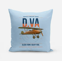 Thumbnail for Albatros D.Va design on light blue pillow