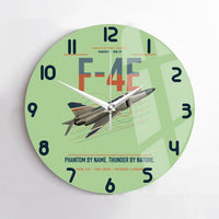 Thumbnail for F-4E Phantom II design on light green no frame wall clock