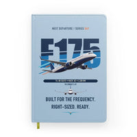 Thumbnail for Embraer E175 design on light blue notebook