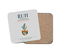 Thumbnail for King Khalid International Airport (RUH) design on light gray 1 piece coaster
