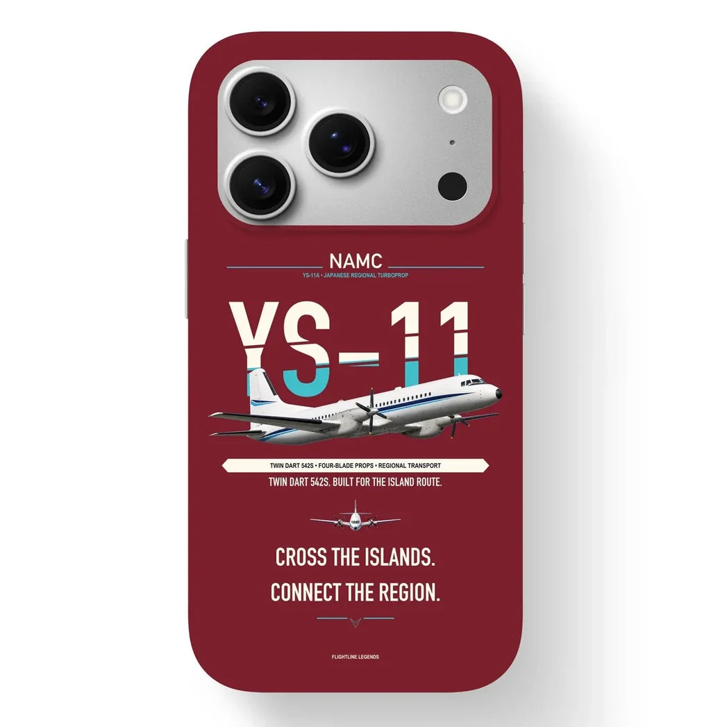 NAMC YS-11A Case design on dark red iphone case