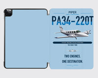 Thumbnail for Piper PA-34-220T Seneca V design on light blue ipad tablet case
